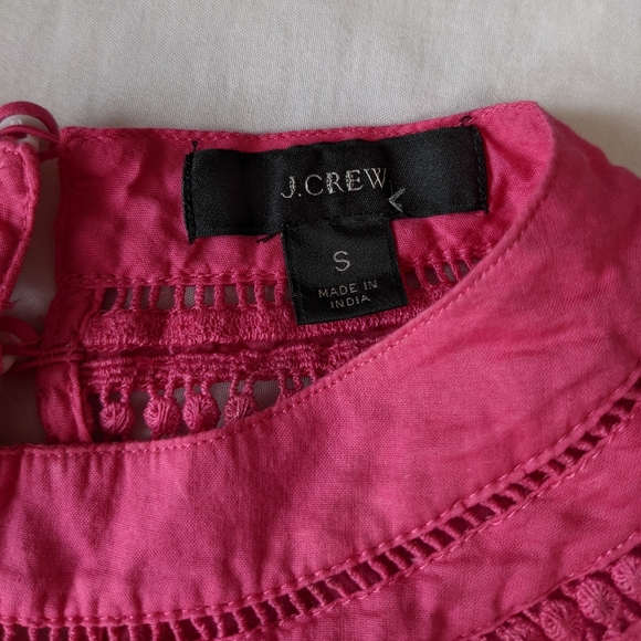 J. Crew Sleeveless Top Lace Chest Pink Small - Picture 7 of 10